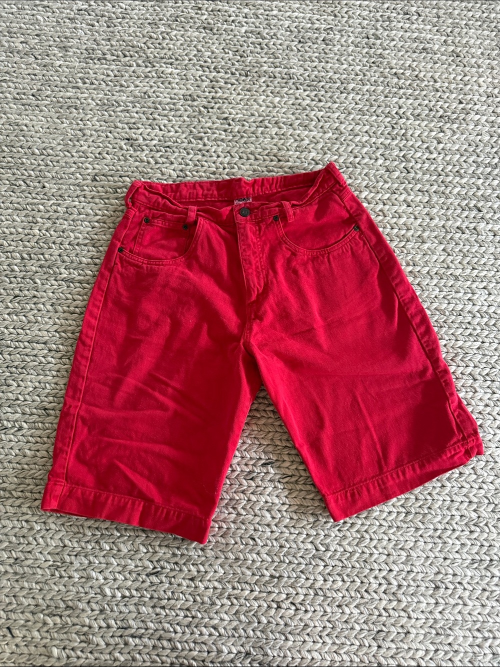 Cherokee Bright Red Flat Front Women's Shorts